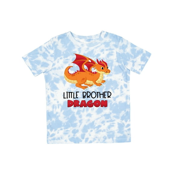 Inktastic Little Brother Cute Red and Orange Dragon Boys Toddler T-Shirt