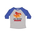 thumbnail image 1 of Inktastic Little Brother Cute Red and Orange Dragon Boys Toddler T-Shirt, 1 of 5
