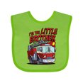 thumbnail image 1 of Inktastic Little Brother Fire Truck Boys Baby Bib, 1 of 4
