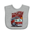 thumbnail image 1 of Inktastic Little Brother Fire Truck Boys Baby Bib, 1 of 4