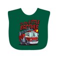 thumbnail image 1 of Inktastic Little Brother Fire Truck Boys Baby Bib, 1 of 4