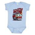 thumbnail image 1 of Inktastic Little Brother Fire Truck Boys Baby Bodysuit, 1 of 5