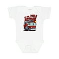 thumbnail image 1 of Inktastic Little Brother Fire Truck Boys Baby Bodysuit, 1 of 5