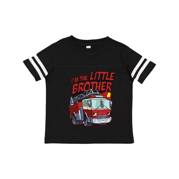 Inktastic Little Brother Fire Truck Boys Toddler T-Shirt