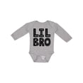 thumbnail image 1 of Inktastic Little Brother Lil Bro Boys Boys Long Sleeve Baby Bodysuit, 1 of 5