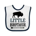 thumbnail image 1 of Inktastic Little Brother Native Buffalo Boys Baby Bib, 1 of 4