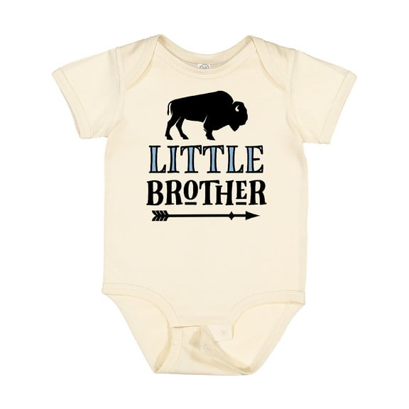 Inktastic Little Brother Native Buffalo Boys Baby Bodysuit