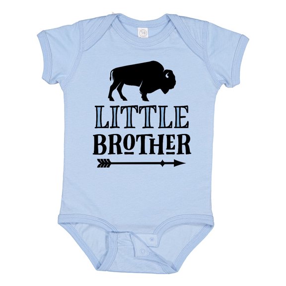 Inktastic Little Brother Native Buffalo Boys Baby Bodysuit
