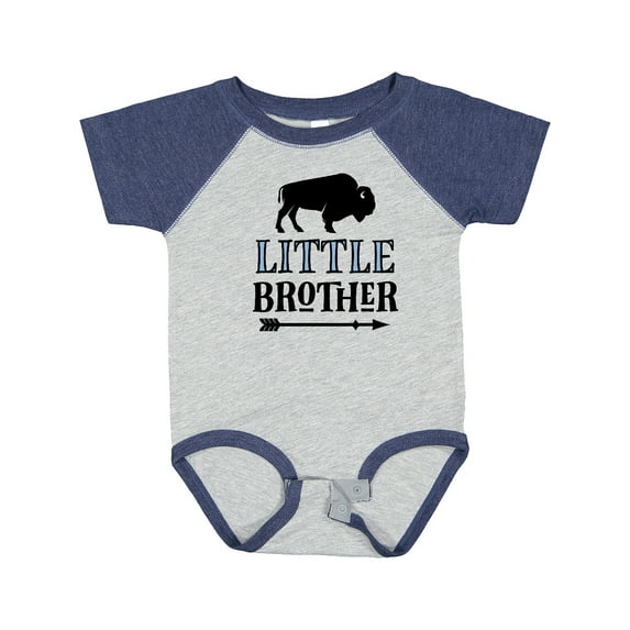 Inktastic Little Brother Native Buffalo Boys Baby Bodysuit