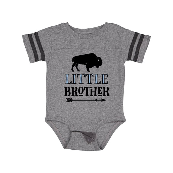 Inktastic Little Brother Native Buffalo Boys Baby Bodysuit