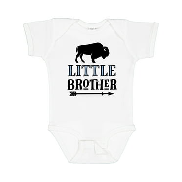 Inktastic Little Brother Native Buffalo Boys Baby Bodysuit