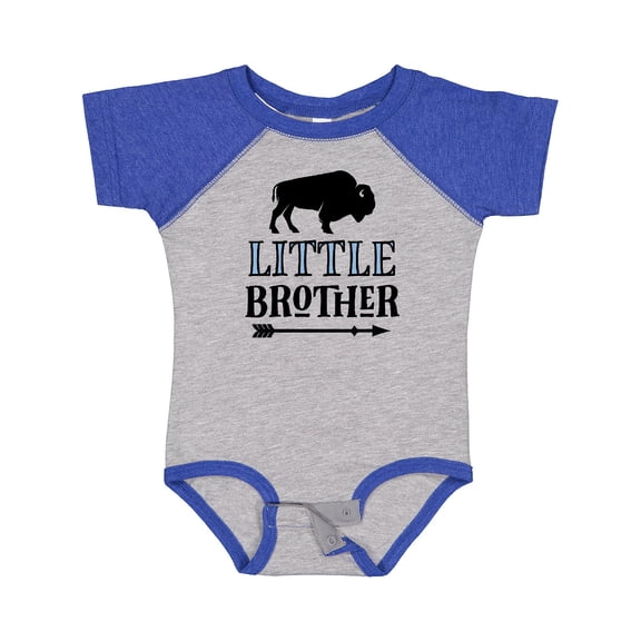 Inktastic Little Brother Native Buffalo Boys Baby Bodysuit