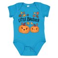 thumbnail image 1 of Inktastic Little Brother Pumpkins with Fall Leaves Boys Baby Bodysuit, 1 of 5