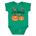 thumbnail image 1 of Inktastic Little Brother Pumpkins with Fall Leaves Boys Baby Bodysuit, 1 of 5