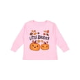 thumbnail image 1 of Inktastic Little Brother Pumpkins with Fall Leaves Boys Long Sleeve Toddler T-Shirt, 1 of 5