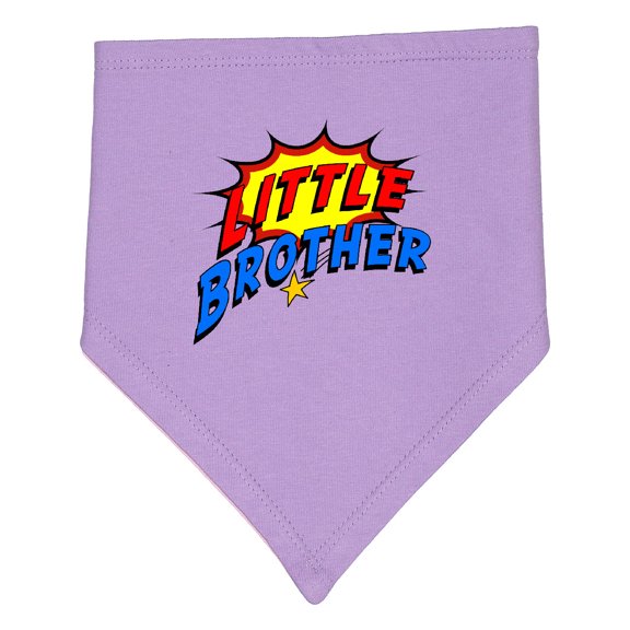 Inktastic Little Brother Superhero Baby Bandana Bib