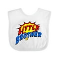 thumbnail image 1 of Inktastic Little Brother Superhero Boys Baby Bib, 1 of 4