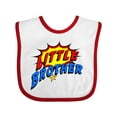thumbnail image 1 of Inktastic Little Brother Superhero Boys Baby Bib, 1 of 4