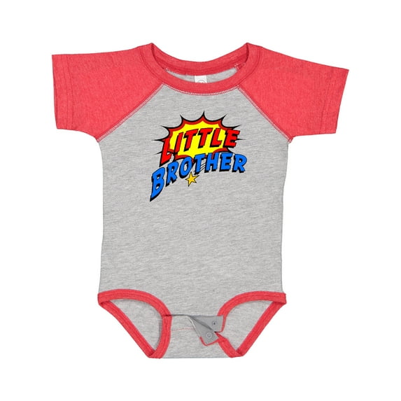 Inktastic Little Brother Superhero Boys Baby Bodysuit