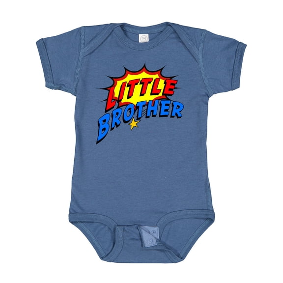 Inktastic Little Brother Superhero Boys Baby Bodysuit