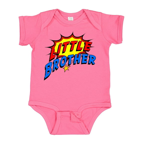 Inktastic Little Brother Superhero Boys Baby Bodysuit