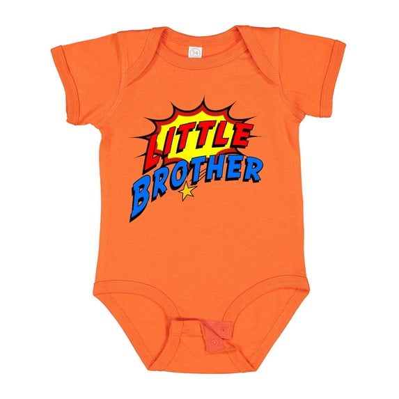 Inktastic Little Brother Superhero Boys Baby Bodysuit