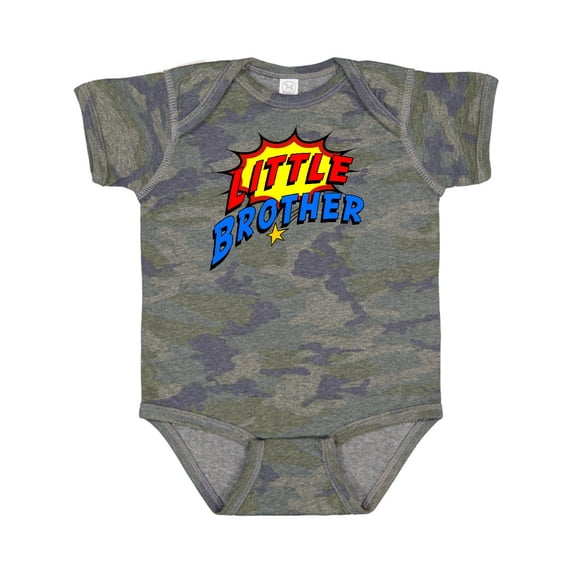Inktastic Little Brother Superhero Boys Baby Bodysuit