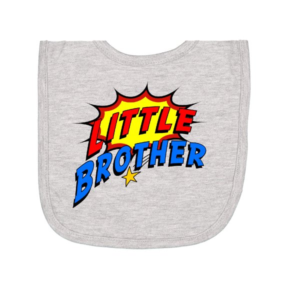 Inktastic Little Brother Superhero Newborn Bib