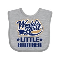 Inktastic Little Brother Worlds Best Boys Baby Bib