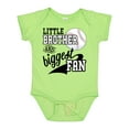 thumbnail image 1 of Inktastic Little Brother and Biggest Fan Baseball Family Fan Boys or Girls Baby Bodysuit, 1 of 5