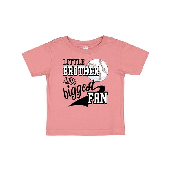 Inktastic Little Brother and Biggest Fan Baseball Family Fan Boys or Girls Baby T-Shirt
