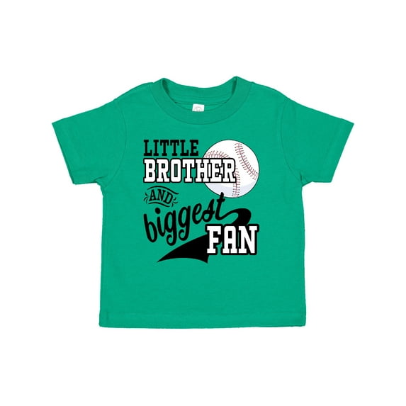 Inktastic Little Brother and Biggest Fan Baseball Family Fan Boys or Girls Toddler T-Shirt