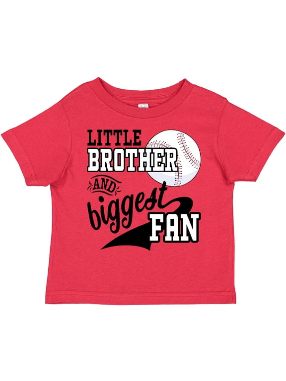 Little Brother and Biggest Fan Baseball Family Fan Boys or Girls Toddler T-Shirt