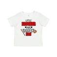 thumbnail image 1 of Inktastic Little Brother and Biggest Fan Baseball Glove and Bat Boys Baby T-Shirt, 1 of 5
