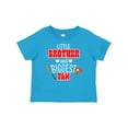thumbnail image 1 of Inktastic Little Brother and Biggest Fan Baseball Glove and Bat Boys Baby T-Shirt, 1 of 5