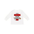 thumbnail image 1 of Inktastic Little Brother and Biggest Fan Baseball Glove and Bat Boys Long Sleeve Toddler T-Shirt, 1 of 5