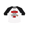 thumbnail image 1 of Inktastic Little Brother and Biggest Fan Baseball Glove and Bat Boys Toddler T-Shirt, 1 of 5