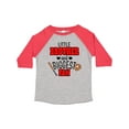 thumbnail image 1 of Inktastic Little Brother and Biggest Fan Baseball Glove and Bat Boys Toddler T-Shirt, 1 of 5