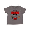 thumbnail image 1 of Inktastic Little Brother and Biggest Fan Baseball Glove and Bat Boys Toddler T-Shirt, 1 of 5