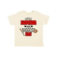 thumbnail image 1 of Inktastic Little Brother and Biggest Fan Baseball Glove and Bat Boys Toddler T-Shirt, 1 of 5