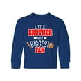 thumbnail image 1 of Inktastic Little Brother and Biggest Fan- Baseball Glove and Bat Long Sleeve Youth T-Shirt, 1 of 5