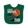 thumbnail image 1 of Inktastic Little Brother and Biggest Fan Basketball Player Boys Baby Bib, 1 of 4