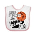 thumbnail image 1 of Inktastic Little Brother and Biggest Fan Basketball Player Boys Baby Bib, 1 of 4