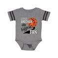 thumbnail image 1 of Inktastic Little Brother and Biggest Fan- Basketball Player Boys Baby Bodysuit, 1 of 4