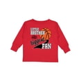 thumbnail image 1 of Inktastic Little Brother and Biggest Fan Basketball Player Boys Long Sleeve Toddler T-Shirt, 1 of 5