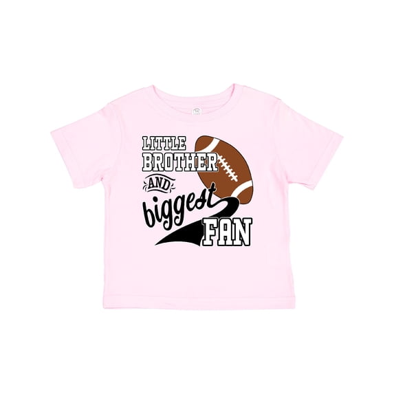Inktastic Little Brother and Biggest Fan Football Player Boys Baby T-Shirt