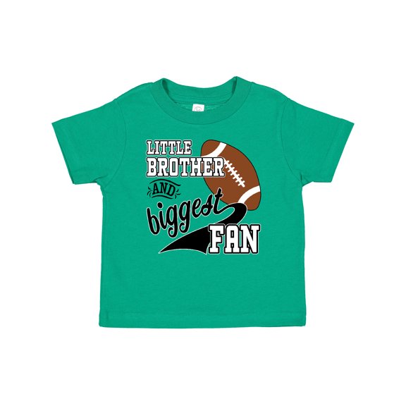 Inktastic Little Brother and Biggest Fan Football Player Boys Baby T-Shirt