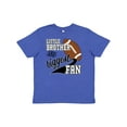 thumbnail image 1 of Inktastic Little Brother and Biggest Fan- Football Player Youth T-Shirt, 1 of 5