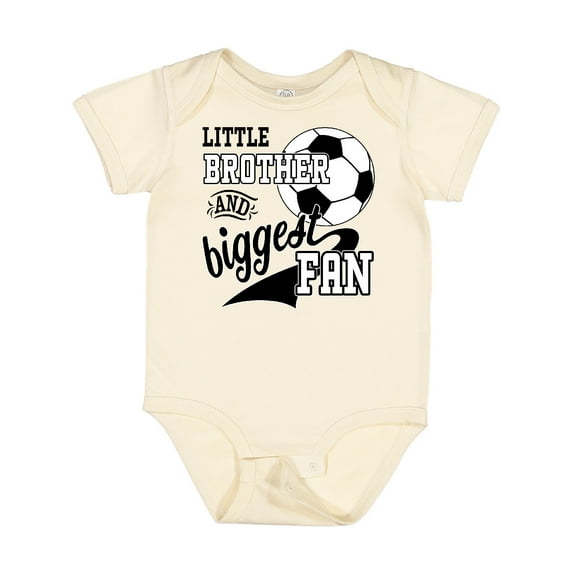 Inktastic Little Brother and Biggest Fan Soccer Player Boys Baby Bodysuit