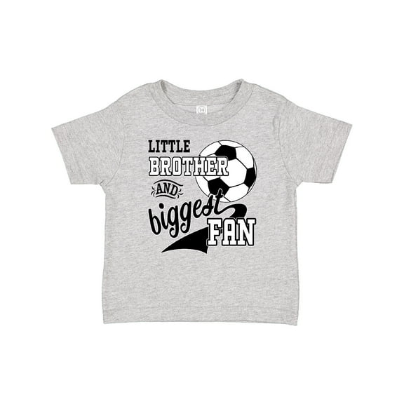 Inktastic Little Brother and Biggest Fan Soccer Player Boys Baby T-Shirt